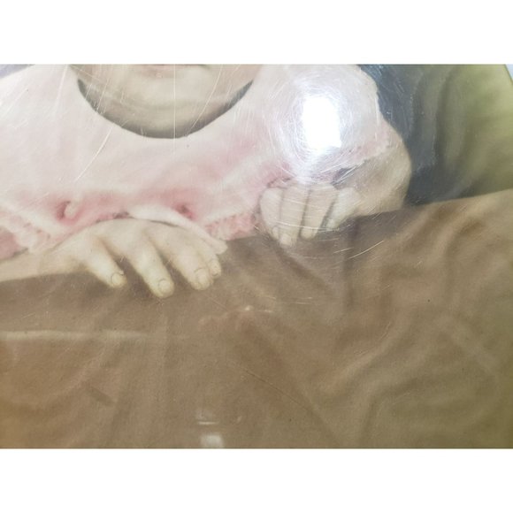 Vintage Celluloid Photograph 1920s Little Girl Bobbed Hair Pink Dress Flowers - Picture 9 of 9